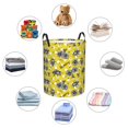 thumbnail image 4 of Balery Honeybee Cesta de ropa redonda con asas, impermeable, independiente, para ropa, juguetes, dormitorio y familia-Small, 4 of 6