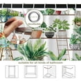 thumbnail image 6 of Bohemian Plant Shower Curtain, Spring Green Plants Flower Shower Curtain Set for Bathroom, Natural Arboretum Botanical Garden Fabric Bath Curtain with Hooks, 72x84inches, 6 of 6