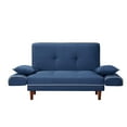thumbnail image 3 of Veryke Mid Century Sofa Sleeper Beds, Sofa Couch with 2 Pillows - Blue, 3 of 8
