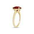 thumbnail image 5 of AFFY 5 Ct Cushion Cut Simulated Garnet Solitaire Ring in 14k Yellow Gold Over Sterling Silver Ring Size - 14, 5 of 7