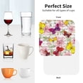 thumbnail image 6 of Picia Butterflies and Vintage Printed Leather Coasters for Drinks, 4" Drink Coasters Set of 4 for Tabletop Protection, Handmade Luxurious Home Décor and Housewarming Gift -Square, 6 of 6