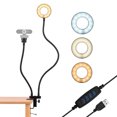 thumbnail image 1 of Mistaha 3.5-inch LED Ring Light 5W 3 Colors 3800K-6800K Brightness Dimmable with Adjustable Stand, 1 of 8