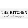 thumbnail image 2 of CAD Designs 18x10 White Modern Wood Framed Museum Art Print Titled - Eat or be Hungry, 2 of 4