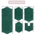 thumbnail image 2 of Home Weavers Waterford Collection 100% Cotton Non-Slip Bathroom Rug Set Machine Washable Bathroom Rug, Bath Rug, U Shaped Contour, Runner, Bathroom Rug, Bottle Green Color 5 Piece Bath Rug set, 2 of 8