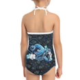 thumbnail image 5 of FOR U DESIGNS Sea Turtle Halter Swimwear for Girls Casual One Piece Bathing Suit for Swimming Class Comfy Backless Swimwear Cute Girl Summer Swimsuit Size 9-10, 5 of 6