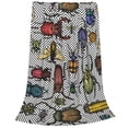 thumbnail image 2 of Bingfone Bright Insects Print Flannel Fleece Blanket Throw Blanket For Bed,Sofa,Couch,Travel,Camping(40"X30"), 2 of 9