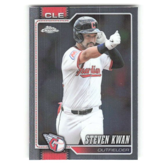 Collectible 2026 Topps Chrome #170 Steven Kwan Cleveland Guardians MLB Baseball Base Trading Card