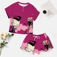 thumbnail image 4 of Invader Zim Summer Home Suit For Womens Short-Sleeved Pajama Set 2pcs Loungewear Soft Sleepwear T-Shirts Tee Shirt Top And Short Sleeping Pants, 4 of 8