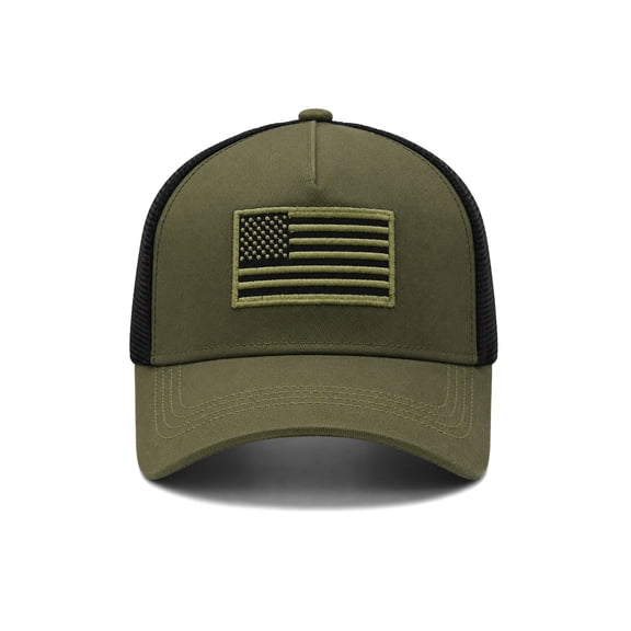 Waldeal American Flag Hat, USA Flags Trucker Hat for Men & Women, Adjustable Embroidered Mesh Snapback US Flag Baseball Cap