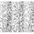 thumbnail image 4 of DriftAway Julia Watercolor Blooming Flower Floral Lined Thermal Insulated Energy Saving Window Curtain Pair Valance 2 Layers Rod Pocket 52 Inch by 18 Inch Plus 2 Inch Header Gray, 4 of 4