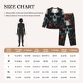 thumbnail image 2 of Salouo Butterfly Flower Skull Pattern Women's Pajamas Set Long Sleeve Button Down Sleepwear Soft Pj Lounge Sets for women 2 Piece Pjs Set with Long Pants -X-Large, 2 of 8