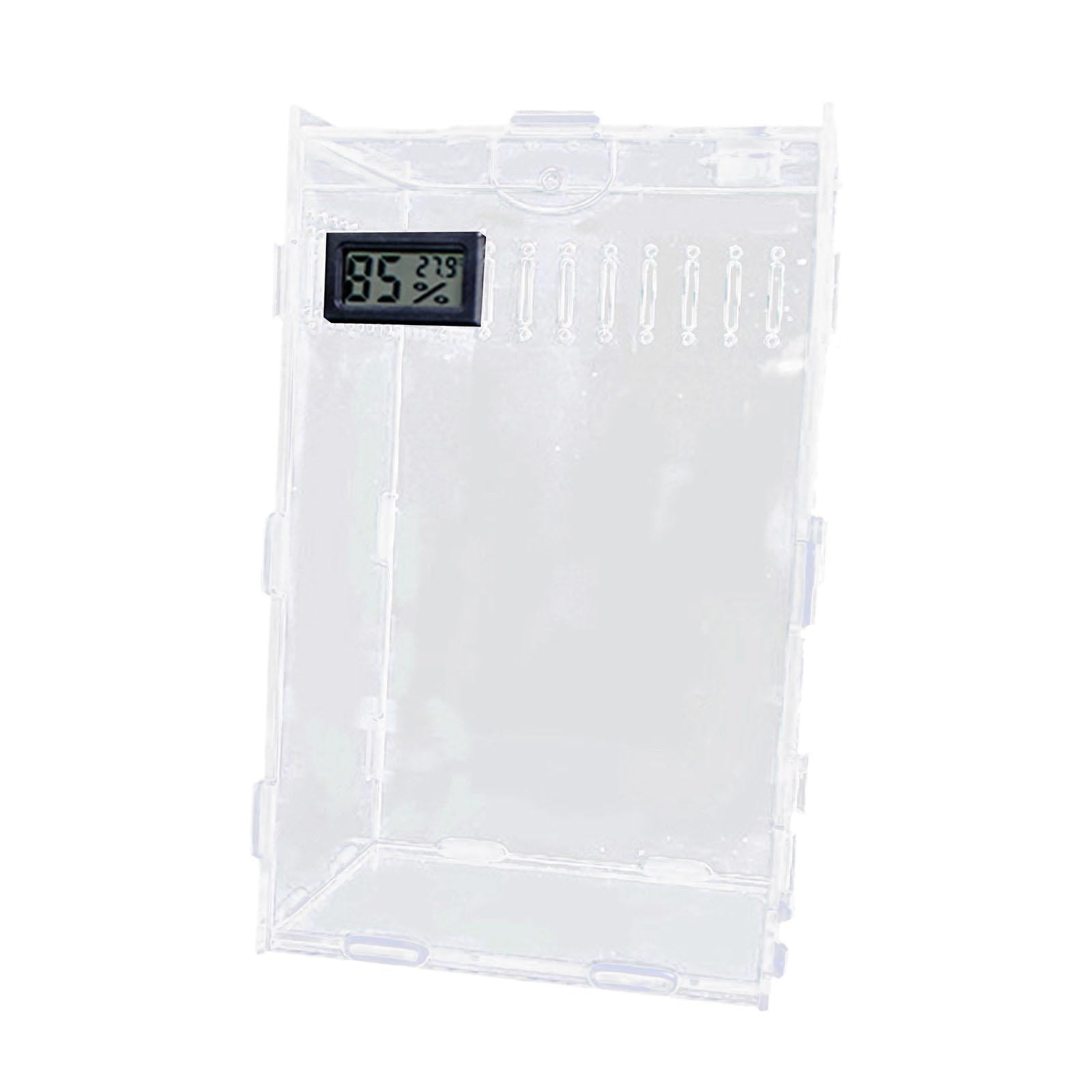 Reptile Enclosure Acrylic Tarantula Habitat Spider Cage DIY Ventilated Viewing for Hermit Crab Frogs M