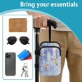 thumbnail image 6 of COEQINE Large Capacity Forearm Crutch Bag for Seniors Hummingbird Wisteria Elbow Crutch Attachment, Zipper Pouch, 2 Pockets, Lightweight, for Walking Cane & Hiking Stick, 6 of 7