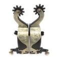 thumbnail image 2 of AJ Tack Men's Antique Brown Reining Horse Spurs, 2 of 4