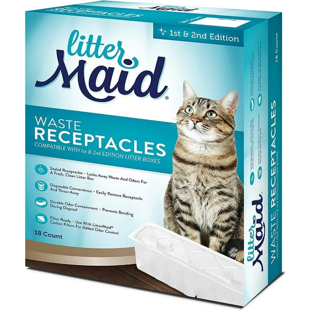 LitterMaid Litter Box Waste Receptacles, Disposable/Sealable Waste