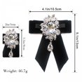 thumbnail image 3 of Broches de pajarita Collar Pin Joyería Cinta Tela Bowknot Pajarita Broche Broche Pin para fiesta de boda, rosa Feliz Sencillez, 3 of 4