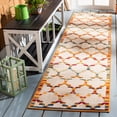 thumbnail image 2 of SAFAVIEH Cabana Burke Geometric Indoor/Outdoor Runner Rug, Ivory/Orange, 2'2" x 9', 2 of 12