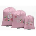 thumbnail image 2 of Darling Souvenir Pink Floral Quinceanera Party Supplies Favor Bags Drawstring Pouches 15 Pieces, 2 of 5