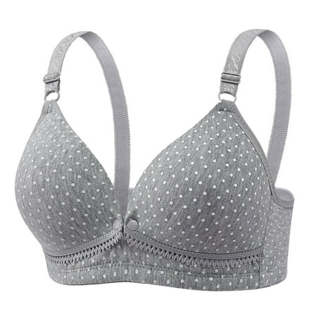 DXOUPM Nursing Bras for Women Nursing Underwear Mom Nursing Bras for Breastfeeding Comfortable Breathable Bra Grey 40
