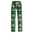 thumbnail image 7 of Dwralegc Christmas Pajama Pants Women Cute Xmas Holiday Elastic Waist Bottoms Casual Drawstring Comfy Pj Pant Wide Leg Lounge Winter Pants with Pockets Army Green M, 7 of 7
