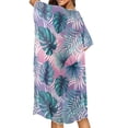 thumbnail image 3 of HELLHERO Tropical Monstera Leaf Kimono Cover Up - Lightweight Breathable Beachwear for Women - Perfect for Summer Vacation, Pool & Resort, 3 of 5