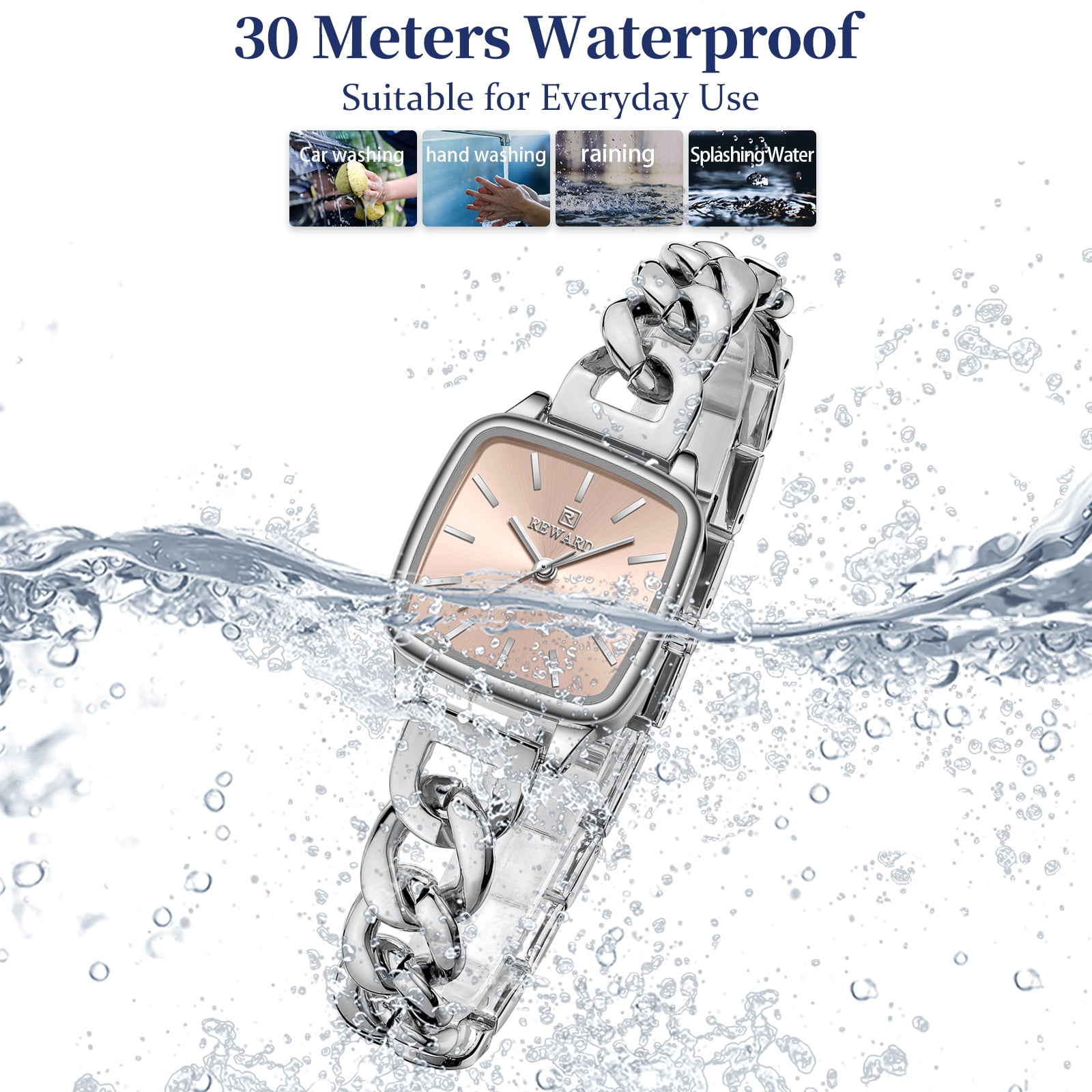 Watches Women with Date Silver Stainless Steel Luxury Ladies Watches with Small Writs Diamond for Women Waterproof Elegant Dress Quartz Analog Women's Wrist Watches Reloj de Mujer