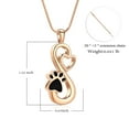 thumbnail image 4 of Dog / Cat Paw Print Urn Necklace for Ashes Women Men Infinity Necklaces Pet Cremation Jewelry for Ashes Memorial Gifts Memorial Keepsake for Dog, Cat Pet, 4 of 8