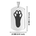 thumbnail image 2 of Stainless Steel Rabbit’s Foot Good Luck Charm Dog Tag Keychain Circle Ring, 2 of 2