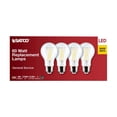 thumbnail image 4 of Satco S12462 60W Equivalent Warm White A19 Medium Clear Dimmable LED Light Bulb - pack of 4, 4 of 7