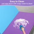 thumbnail image 3 of 5-Folding Exercise Mat for Kids, 6'x3'x1” Foldable Gymnastics Mat, Home Gym Tumbling Mat with Carrying Handles, EPE Foam, 5 Panel, Waterproof, Versatile Use for Fitness Aerobics Stretching, Rainbow, 3 of 8