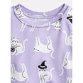 thumbnail image 2 of Halloween Girls' Tight Fit Long Sleeve Top and Pants Pajama Set from Way to Celebrate, 2-Piece, Sizes 4-10, 2 of 3