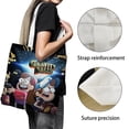 thumbnail image 3 of Gravity Falls Bolso de tela con estampado de lienzo para mujer, bolsa de compras reutilizable y estética, con cremallera interior, regalo para mujer,40*45cm., 3 of 6