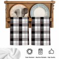 thumbnail image 5 of Black Grey Plaid Kitchen Towels Set of 1, Modern Abstract Ombre Gingham Checkered Absorbent Dish Towels for Kitchen, Microfiber Hand Towel, Quick Drying Tea Towel for Cleaning Decorative Dishcloths, 5 of 7