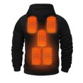 thumbnail image 7 of PMVFHDE Men's USB Heated Hooded Sweatshirt Winter Warm Stretch Casual Outdoor Charging Jacket without Battery Winter Hoodies for Men Black，XL, 7 of 7