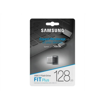 Samsung - FIT Plus 128GB USB 3.1 Flash Drive - Black