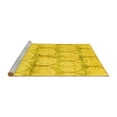 thumbnail image 2 of Ahgly Company Machine Washable Indoor Round Oriental Yellow Traditional Area Rugs, 7' Round, 2 of 4
