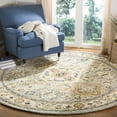 thumbnail image 2 of SAFAVIEH Aspen Stafford Floral Bordered Wool Area Rug, Moss/Ivory, 5' x 5' Round, 2 of 5