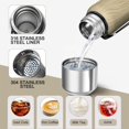 thumbnail image 3 of 20oz Stainless Steel Vacuum Insulated Coffee Mug with Tea Infuser and Cup Lid, Wood Print, 3 of 6