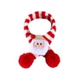 thumbnail image 2 of Bufanda navideña para mascotas, calentador de cuello de invierno, bufanda tejida para mascotas para reuniones familiares Papá Noel de peluche, 2 of 8