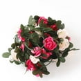 thumbnail image 4 of BalsaCircle 2 Blush Fuchsia Artificial 8 feet Silk Roses Mini Artificial Flowers Vine Garlands Wedding Party Centerpieces, 4 of 8