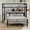 Black, variant on Twin Over Full Metal Bunk Bed with Built-in Desk and Storage Shelf, Sturdy Ladder and Guardrail, Space-Saving for Bedroom, No Box Spring Needed, White
