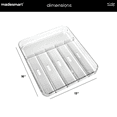 thumbnail image 5 of madesmart Premium Large Silverware Tray, 6 Compartment Flatware Organizer for Forks, Knives & Spoons, Non Slip, Soft Grip Lining, Durable Kitchen Drawer Organizer, Clear, 5 of 8