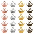 thumbnail image 1 of 20Pcs 4 Colors Zinc Alloy Pendants Crown Shape Mixed Color 13x14x3mm Hole: 2mm 5pcs/color, 1 of 6