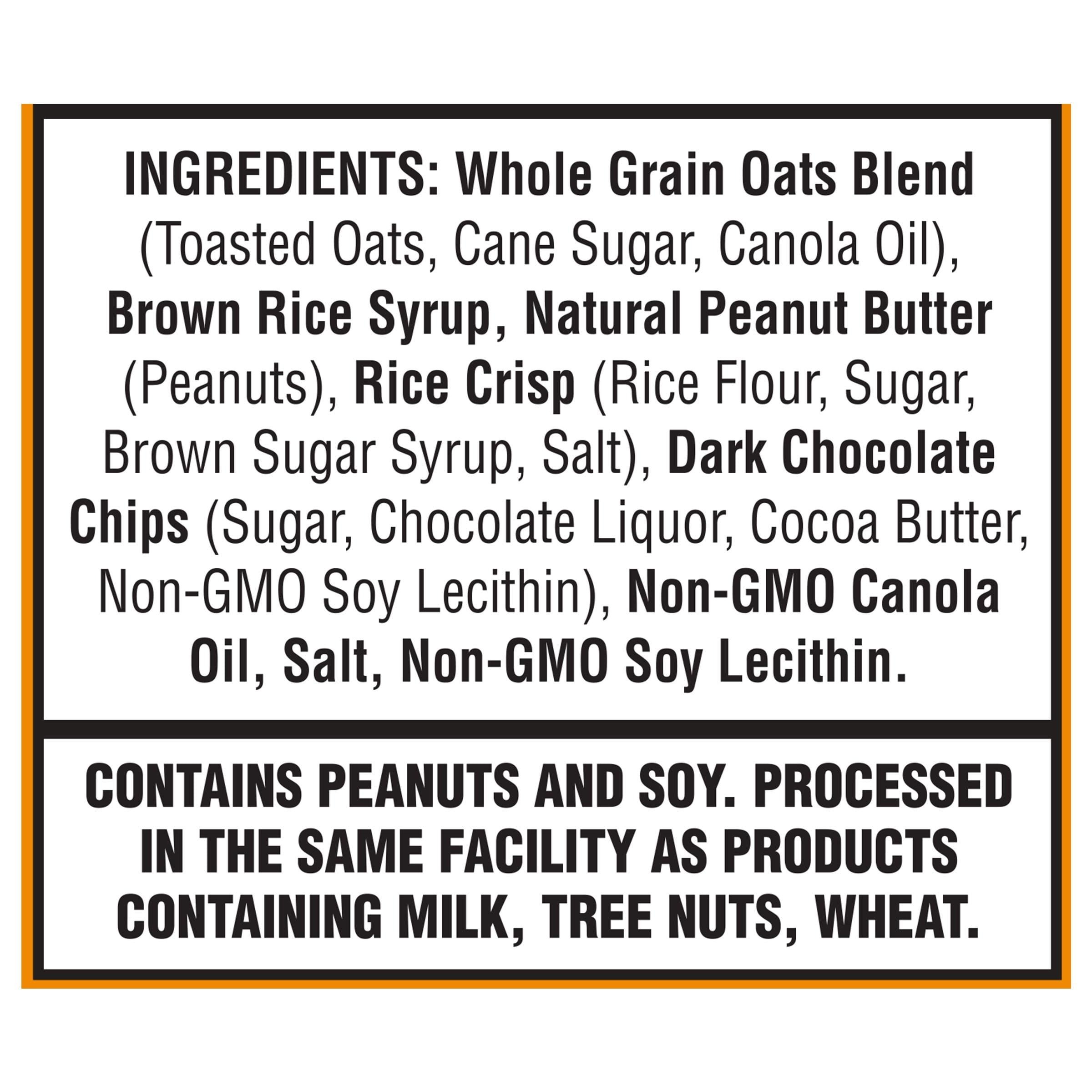 (4 pack) Junkless Chewy Peanut Butter Chocolate Chip Granola Snack Bars, 1.1 oz, 8 Count