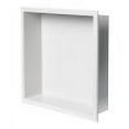 thumbnail image 5 of ALFI brand ABNC1616-W 16" x 16" White Matte Stainless Steel Square Single Shelf Bath Shower Niche, 5 of 12