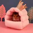 thumbnail image 4 of Hamster House Bed, Plush Soft Skin-friendly Winter Warm Nest Home Resting for Small Animals Guinea Pig Hedgehog Chinchilla Hamster Rats Squirrels, 4 of 5