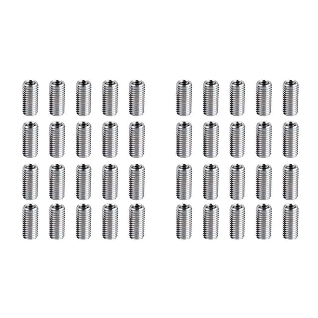 40 Pcs Thread Reducing Nuts, M8 Male to M6 Female Thread Screw Sleeve Bolt Conversion Nuts, Threaded Reducers Adapters