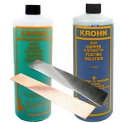Krohn Copper and Nickel Plating Solutions & Anodes Set 2 Quarts & 2 Anodes