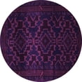 thumbnail image 1 of Ahgly Company Indoor Round Persian Purple Traditional Area Rugs, 3' Round, 1 of 4