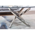 thumbnail image 2 of Pemberly Row Round Tempered Glass Coffee Table in Silver Chrome, 2 of 7